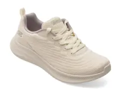 Pantofi sport SKECHERS albi, BOBS MODA FLEX, din material textil imagine