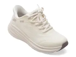 Pantofi sport SKECHERS albi, BOBS SKILLZ, din material textil imagine