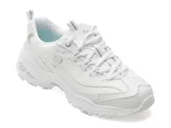 Pantofi sport SKECHERS albi, D LITES, din piele ecologica imagine