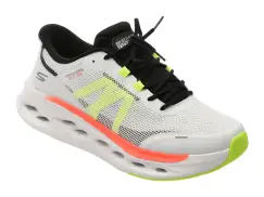 Pantofi sport SKECHERS albi, MAX CUSHIONING GLIDE-STEP, din material textil imagine