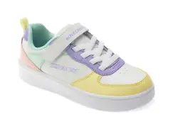 Pantofi sport SKECHERS albi, SPORT COURT 92, din piele ecologica imagine