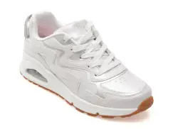 Pantofi sport SKECHERS albi, UNO GEN1, din piele ecologica imagine