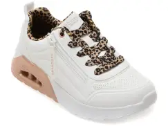 Pantofi sport SKECHERS albi, UNO LITE 2.0, din piele ecologica imagine