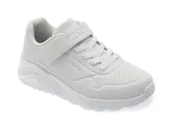 Pantofi sport SKECHERS albi, UNO LITE, din piele ecologica imagine