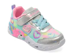 Pantofi sport SKECHERS argintii, UNICORN CHARMER, din material textil imagine