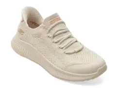 Pantofi sport SKECHERS bej, BOBS SQUAD 4, din material textil imagine