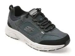 Pantofi sport SKECHERS bleumarin, OAK CANYON, din material textil si piele naturala imagine