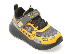Pantofi sport SKECHERS galbeni, SKECH TRACKS, din material textil imagine