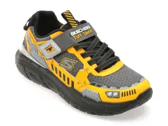 Pantofi sport SKECHERS galbeni, SKECH TRACKS, din material textil imagine