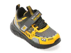 Pantofi sport SKECHERS galbeni, SKECH TRACKS, din material textil imagine