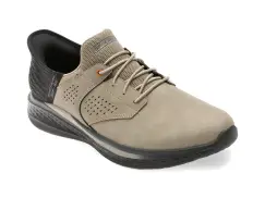 Pantofi sport SKECHERS gri, 210890, din piele naturala imagine