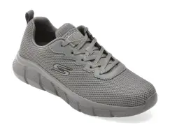 Pantofi sport SKECHERS gri, BOBS B FLEX, din material textil imagine