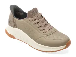 Pantofi sport SKECHERS gri, BOBS SQUAD 4, din piele ecologica imagine