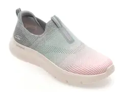 Pantofi sport SKECHERS gri, GO WALK FLEX, din material textil imagine