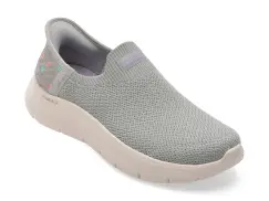 Pantofi sport SKECHERS gri, GO WALK FLEX, din material textil imagine