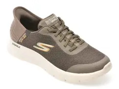 Pantofi sport SKECHERS gri, GO WALK FLEX, din material textil imagine