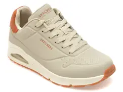Pantofi sport SKECHERS gri, UNO, din piele ecologica imagine