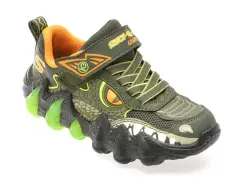 Pantofi sport SKECHERS kaki, 400121L, din piele ecologica imagine