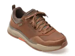 Pantofi sport SKECHERS maro, BENAGO, din piele naturala imagine