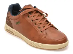 Pantofi sport SKECHERS maro, CAVELL, din piele ecologica imagine