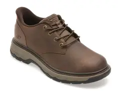 Pantofi sport SKECHERS maro, LOCKETT, din piele naturala imagine