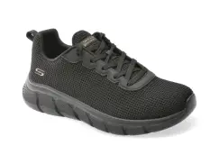 Pantofi sport SKECHERS negri, 117346, din material textil imagine