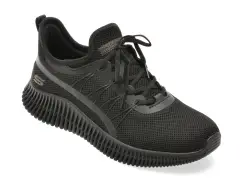 Pantofi sport SKECHERS negri, 117417, din material textil imagine
