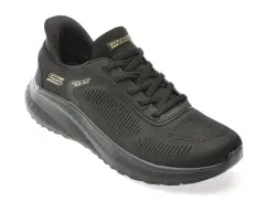 Pantofi sport SKECHERS negri, 117497, din material textil imagine