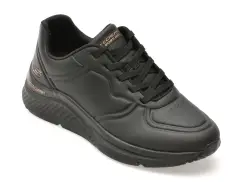 Pantofi sport SKECHERS negri, 117560, din piele ecologica imagine