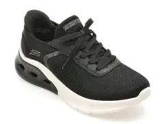 Pantofi sport SKECHERS negri, 117638, din material textil imagine