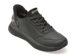 Pantofi sport SKECHERS negri, 117740, din piele ecologica imagine