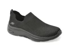 Pantofi sport SKECHERS negri, 125300, din material textil imagine