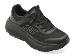 Pantofi sport SKECHERS negri, 129470, din material textil imagine
