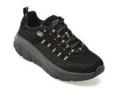 Pantofi sport SKECHERS negri, 150106, din piele naturala imagine