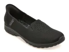 Pantofi sport SKECHERS negri, 158698, din material textil imagine