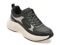 Pantofi sport SKECHERS negri, 177447, din piele ecologica imagine