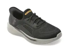 Pantofi sport SKECHERS negri, 210891, din material textil imagine