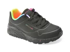 Pantofi sport SKECHERS negri, 310456L, din piele ecologica imagine