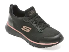 Pantofi sport SKECHERS negri, 77222EC, din material textil imagine