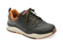 Pantofi sport SKECHERS negri, BENAGO, din piele naturala imagine