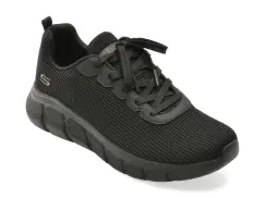 Pantofi sport SKECHERS negri, BOBS B FLEX, din material textil imagine