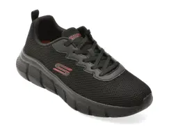 Pantofi sport SKECHERS negri, BOBS B FLEX, din material textil imagine