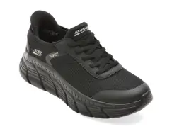 Pantofi sport SKECHERS negri, BOBS B FLEX HI, din material textil imagine