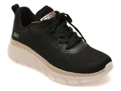 Pantofi sport SKECHERS negri, BOBS B FLEX HI, din material textil imagine