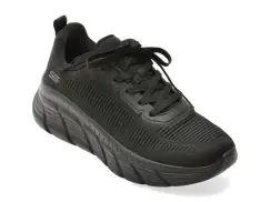 Pantofi sport SKECHERS negri, BOBS B FLEX HI, din material textil imagine