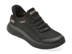 Pantofi sport SKECHERS negri, BOBS SQUAD 4, din material textil imagine