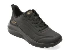 Pantofi sport SKECHERS negri, BOBS SQUAD WAVES, din piele ecologica imagine