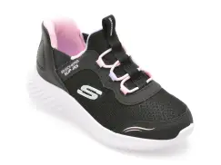 Pantofi sport SKECHERS negri, BOUNDER, din material textil imagine