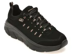 Pantofi sport SKECHERS negri, D LUX WALKER 2.0, din piele ecologica imagine