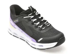 Pantofi sport SKECHERS negri, GLIDE-STEP, din material textil imagine